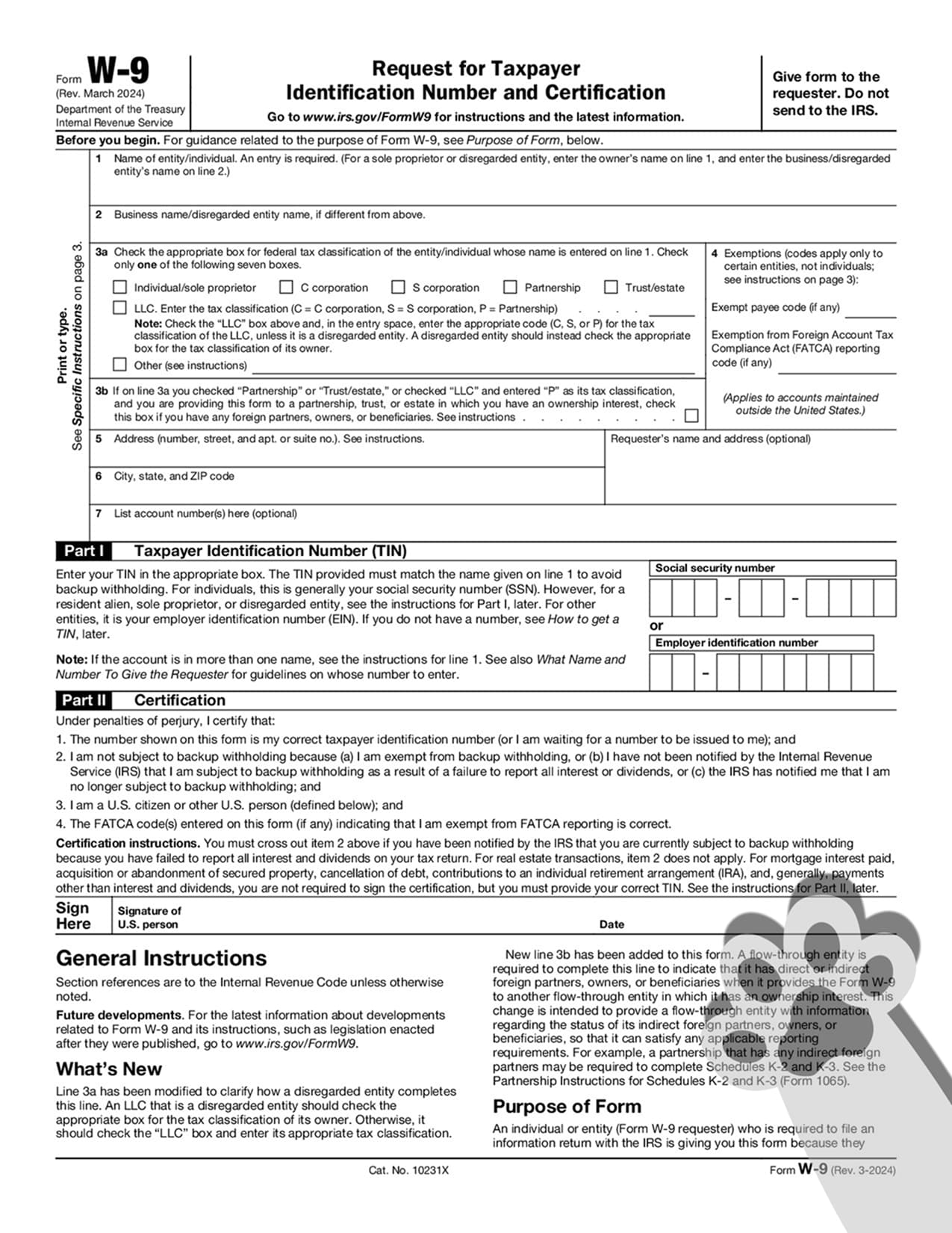 FW9 Form