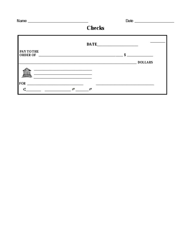 Blank Check Template